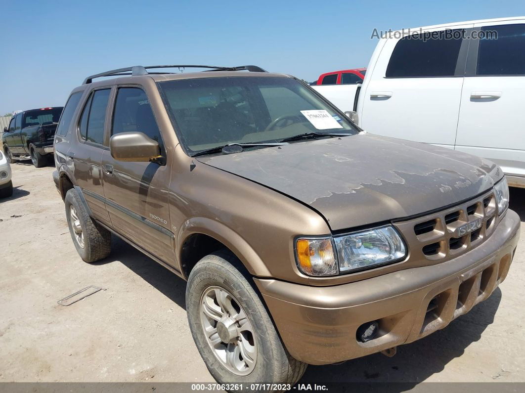 2001 Isuzu Rodeo S/ls/lse Коричневый vin: 4S2CK58W714308729