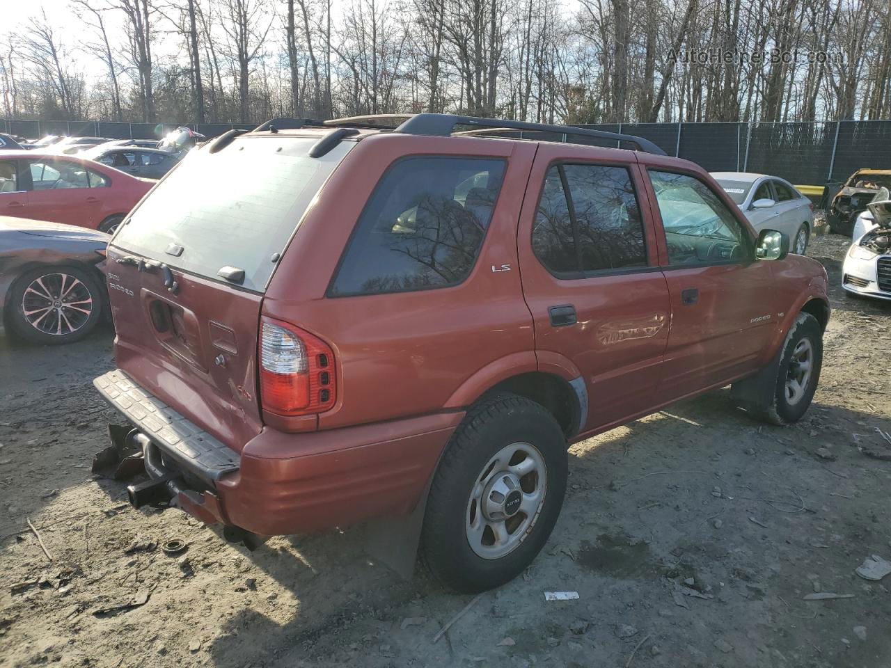 2001 Isuzu Rodeo S Orange vin: 4S2DM58W214341037