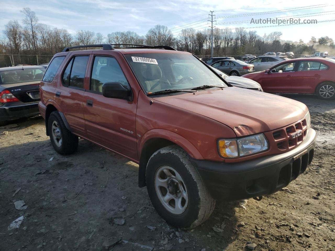 2001 Isuzu Rodeo S Orange vin: 4S2DM58W214341037