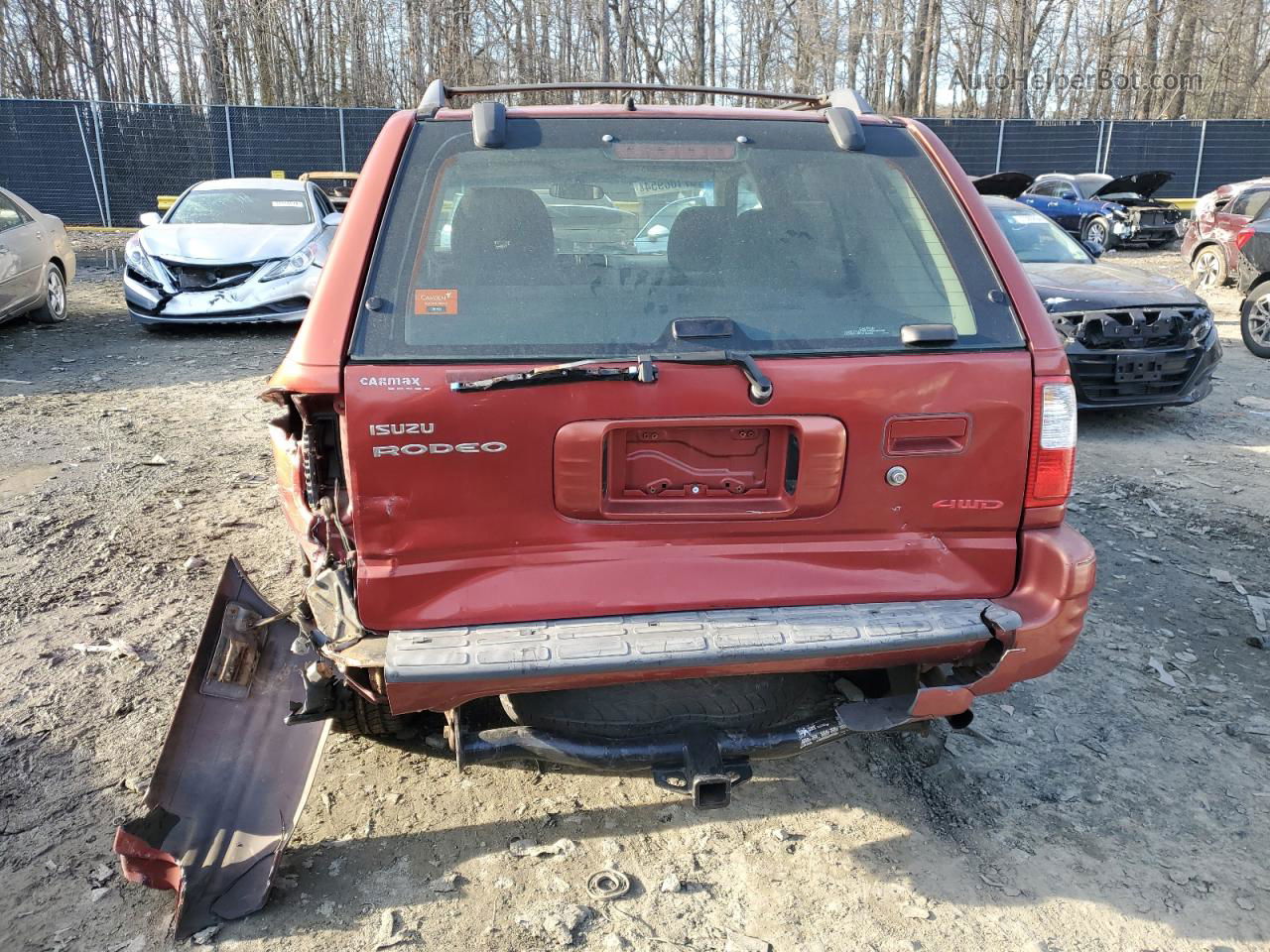 2001 Isuzu Rodeo S Orange vin: 4S2DM58W214341037