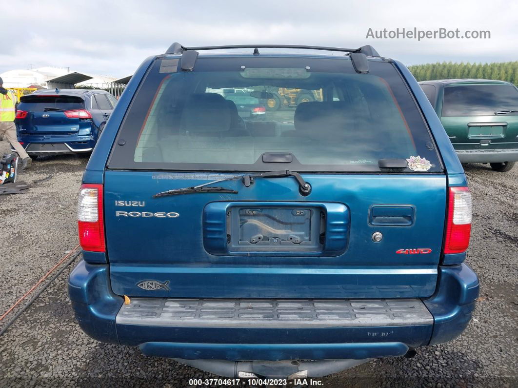 2001 Isuzu Rodeo S/ls/lse Blue vin: 4S2DM58W214346903