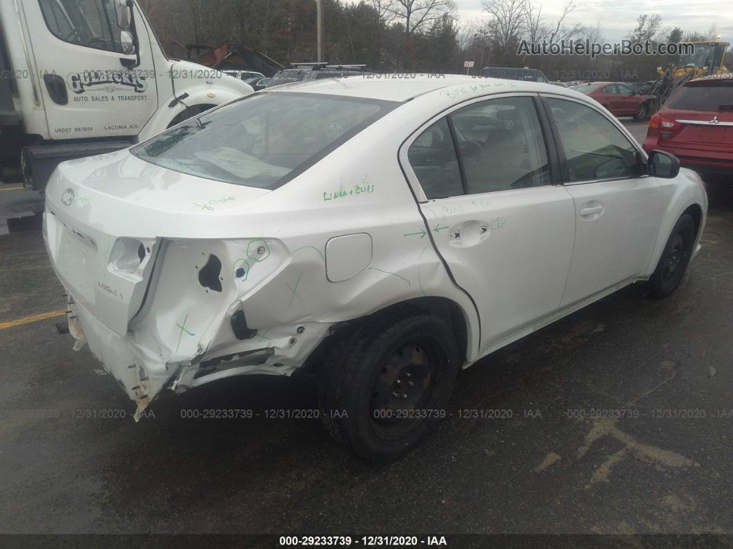 2013 Subaru Legacy 2.5i Белый vin: 4S3BMAA67D1021658