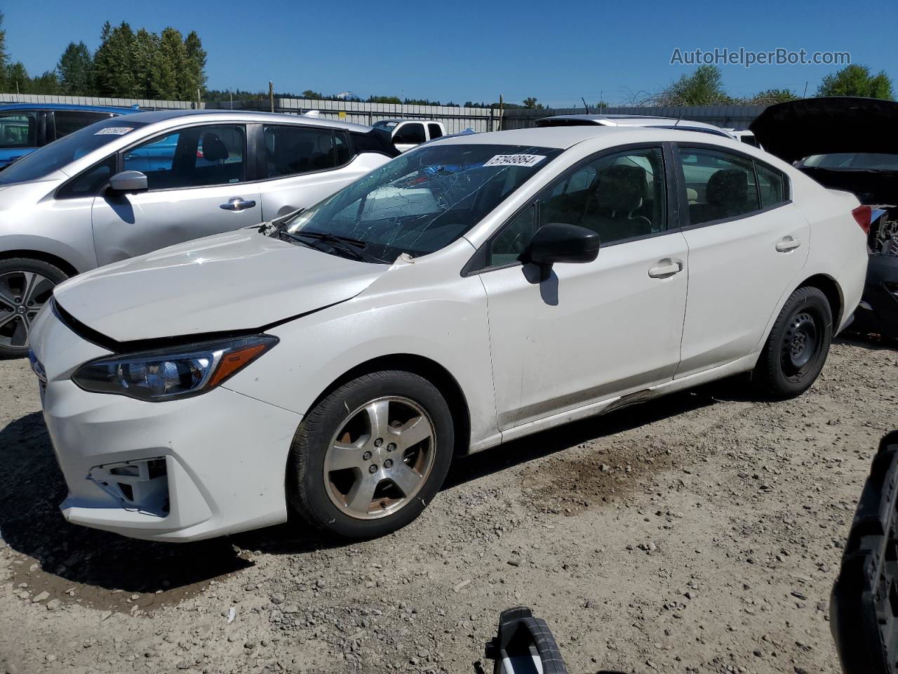 2018 Subaru Impreza  White vin: 4S3GKAA66J1617951