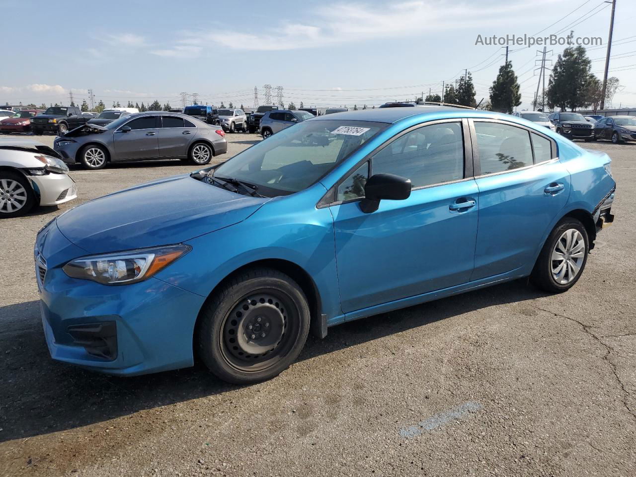 2018 Subaru Impreza  Blue vin: 4S3GKAA68J3621097