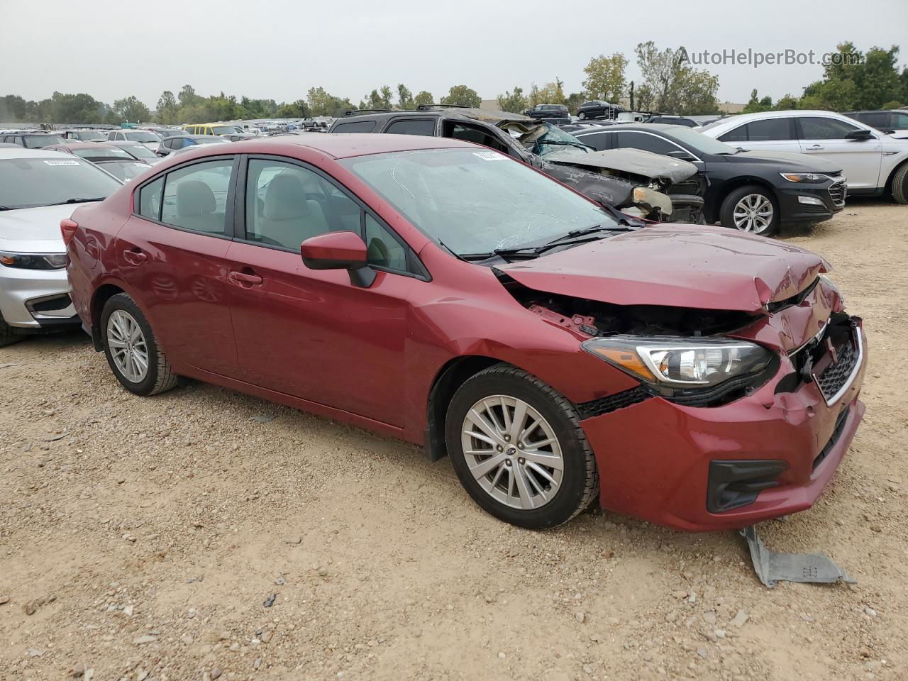 2018 Subaru Impreza Premium Red vin: 4S3GKAB62J3624494