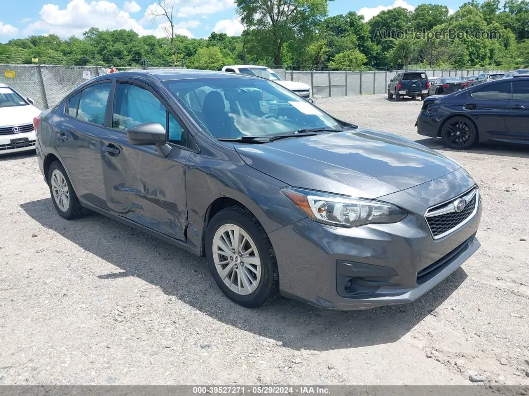 2018 Subaru Impreza 2.0i Premium Gray vin: 4S3GKAB63J3605355