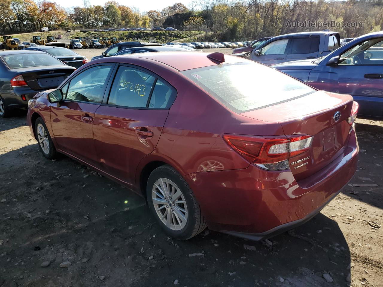 2018 Subaru Impreza Premium Red vin: 4S3GKAB64J3601198