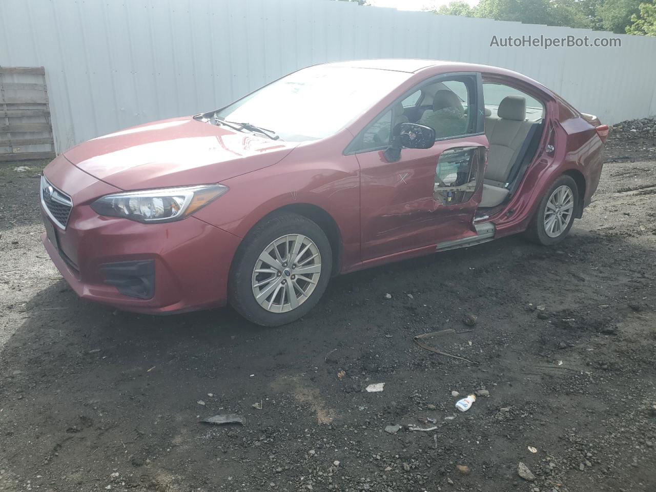 2018 Subaru Impreza Premium Burgundy vin: 4S3GKAB68J3604590