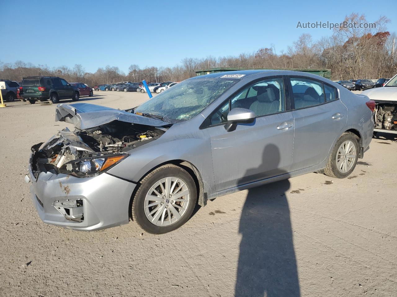 2018 Subaru Impreza Premium Серебряный vin: 4S3GKAB6XJ3622041