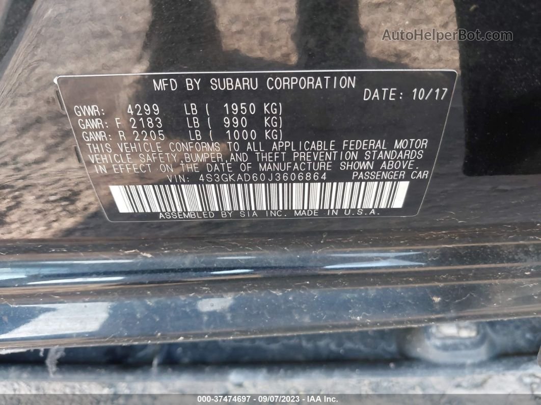 2018 Subaru Impreza Premium Черный vin: 4S3GKAD60J3606864