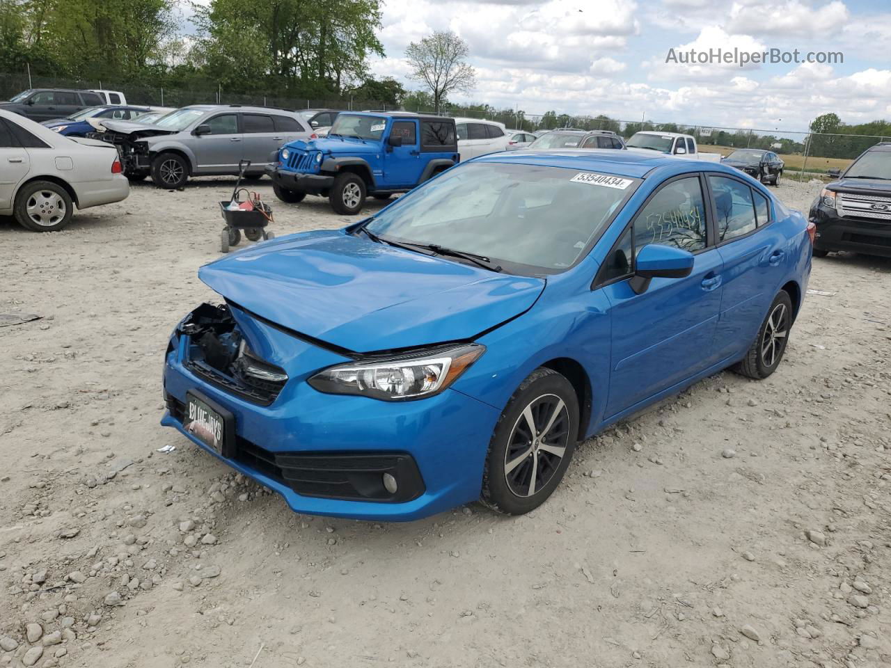 2021 Subaru Impreza Premium Blue vin: 4S3GKAD61M3605579