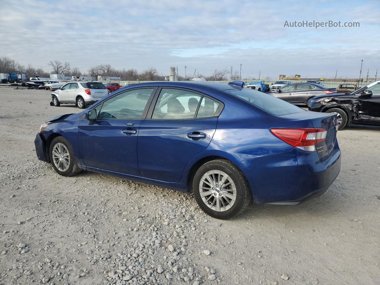 2018 Subaru Impreza Premium Plus Синий vin: 4S3GKAD62J3613735