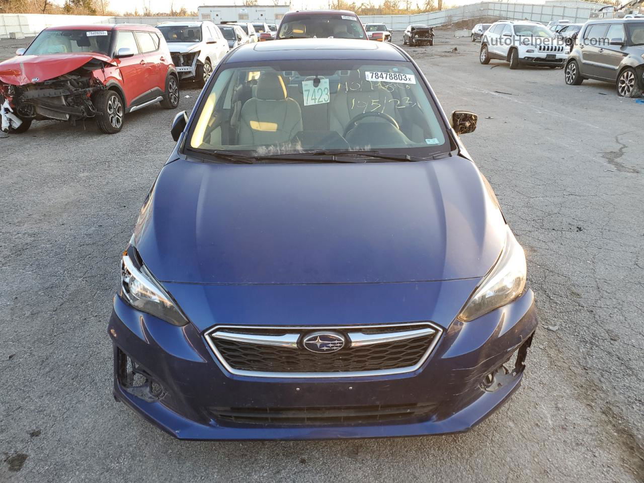 2018 Subaru Impreza Premium Plus Blue vin: 4S3GKAD66J3612510