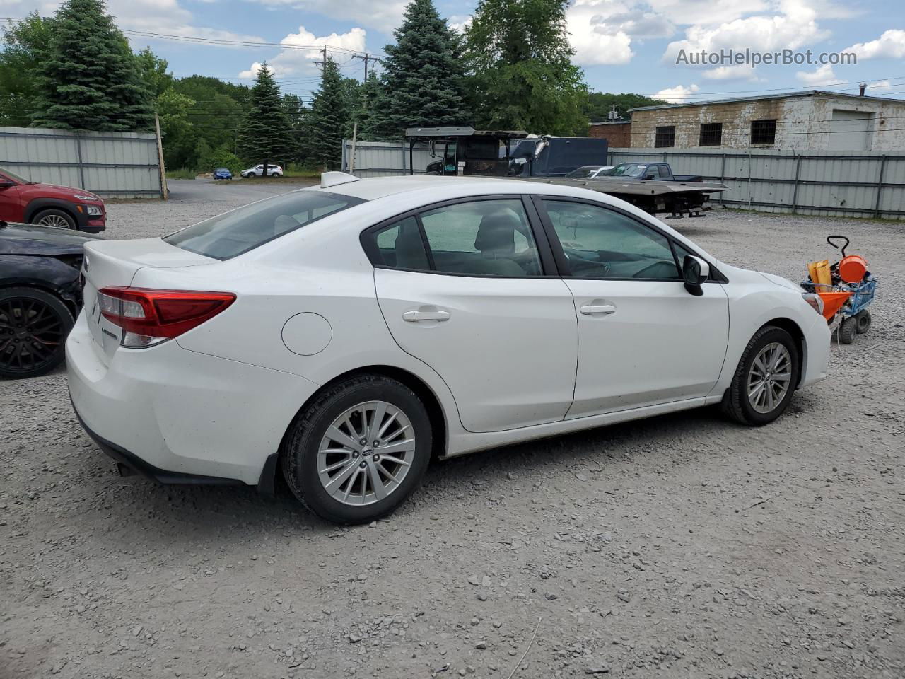 2018 Subaru Impreza Premium Plus White vin: 4S3GKAD67J3614802