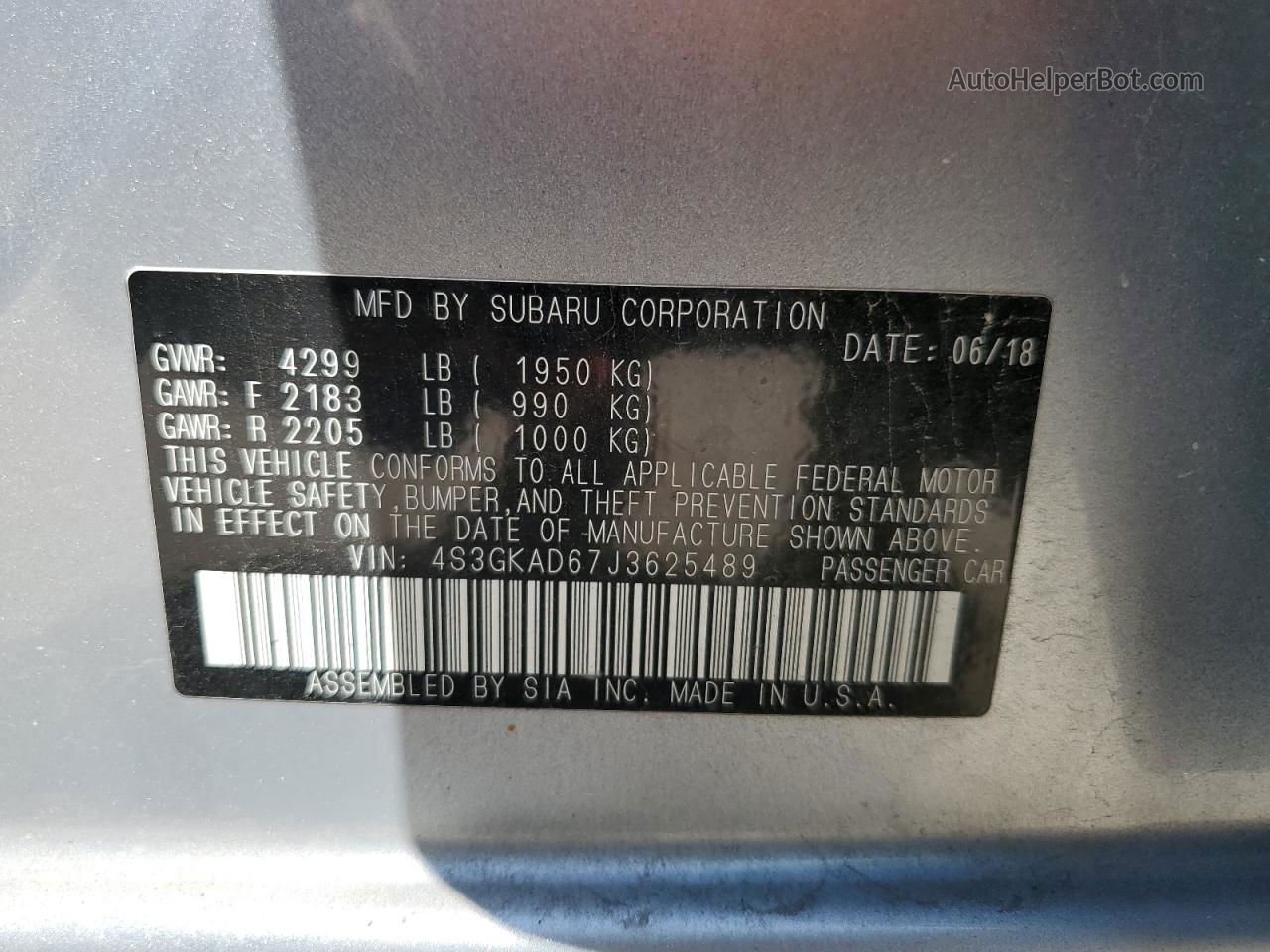 2018 Subaru Impreza Premium Plus Silver vin: 4S3GKAD67J3625489