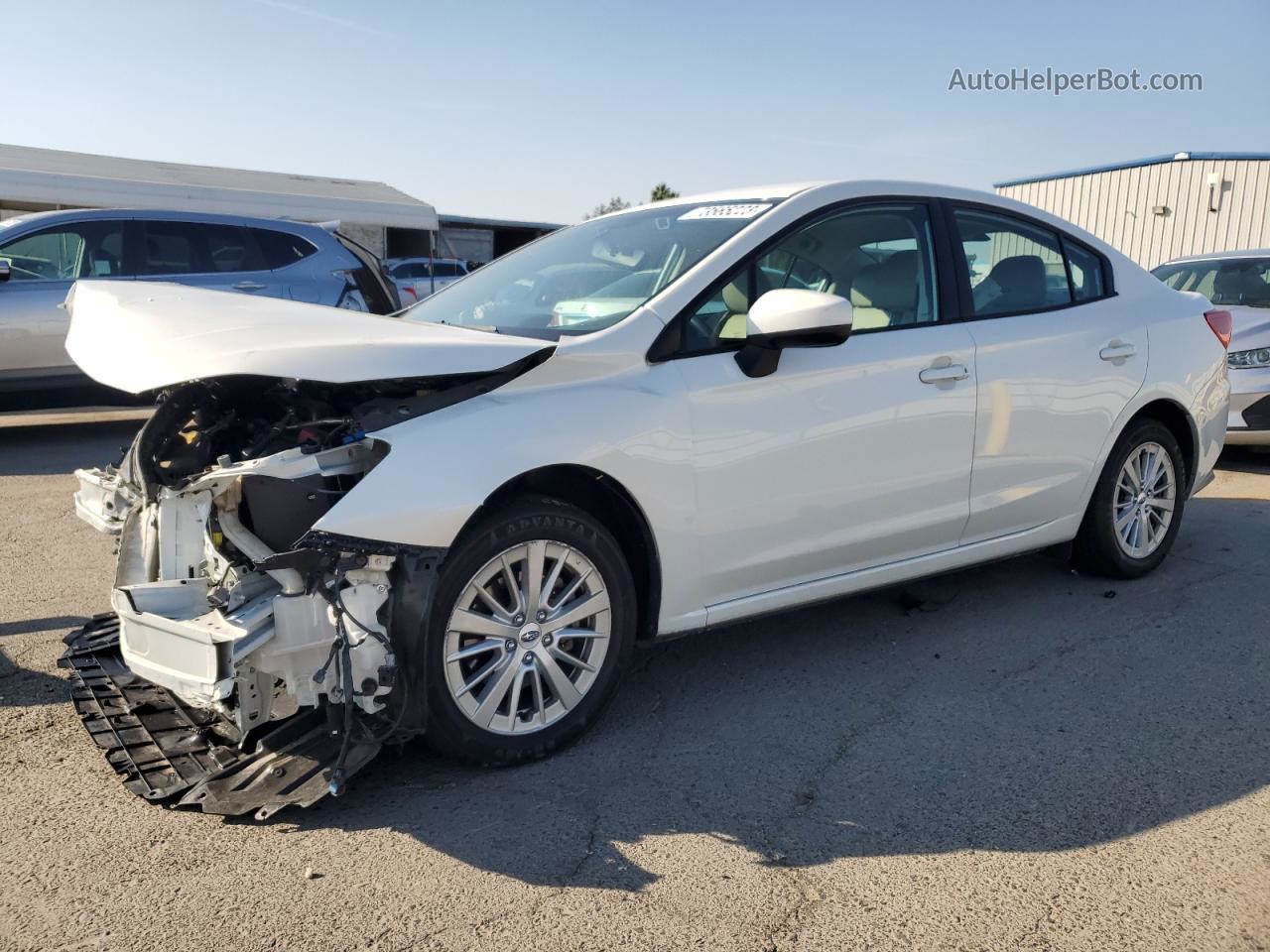 2018 Subaru Impreza Premium Plus White vin: 4S3GKAD68J3603890