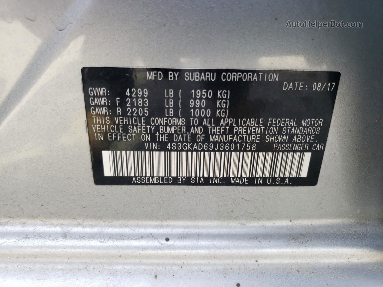 2018 Subaru Impreza Premium Plus Silver vin: 4S3GKAD69J3601758