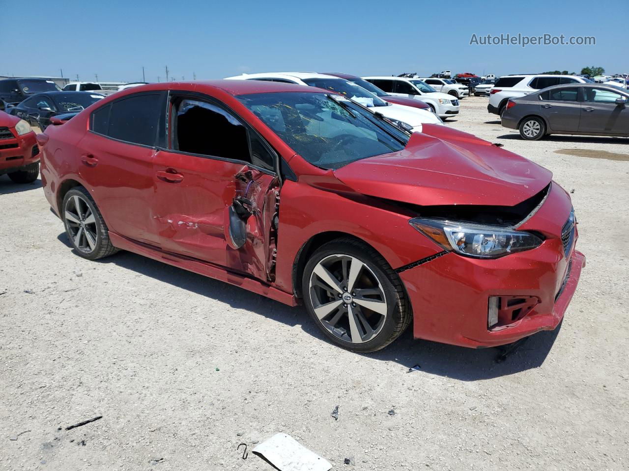 2018 Subaru Impreza Sport Red vin: 4S3GKAK60J3613221