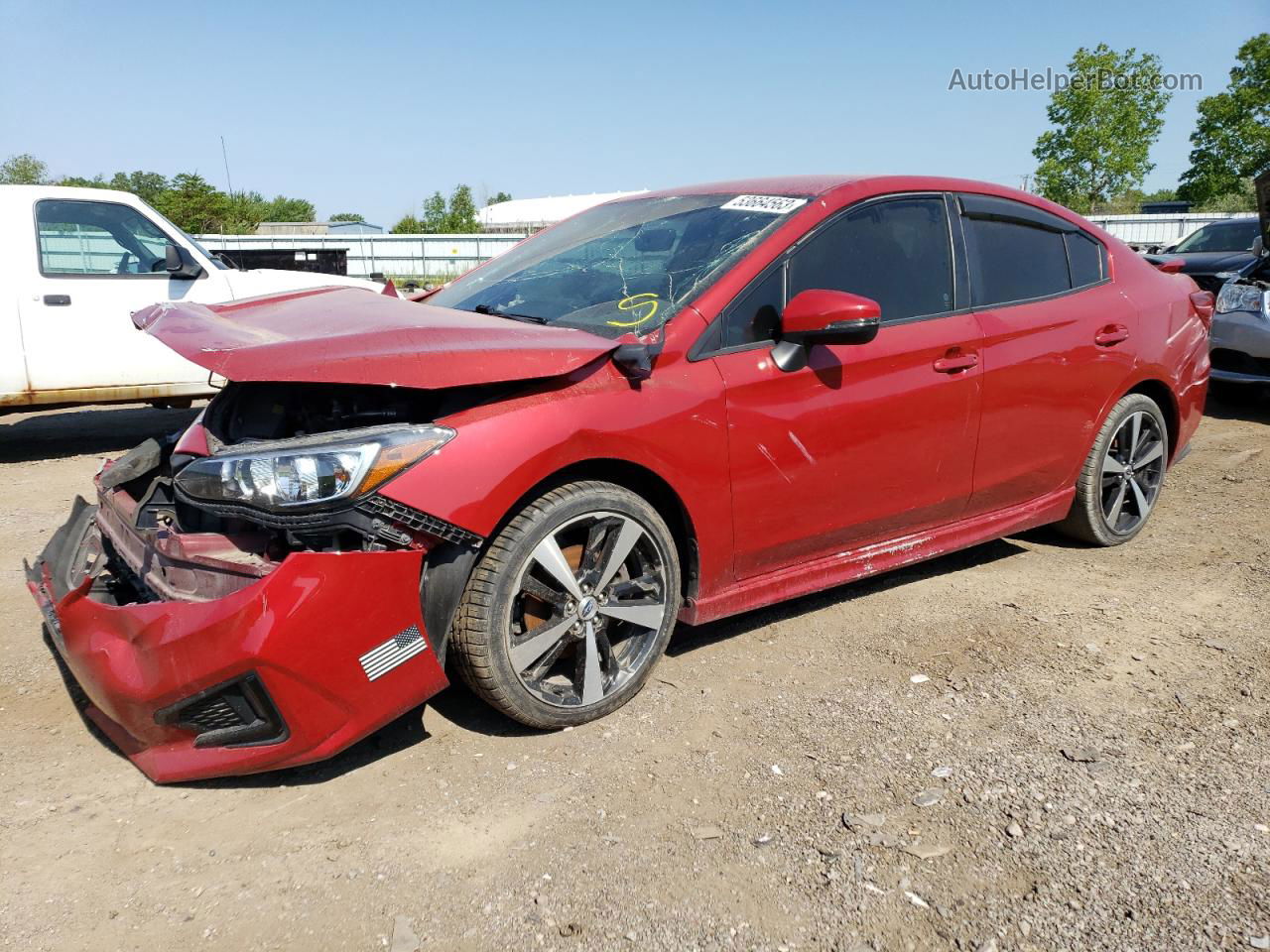 2018 Subaru Impreza Sport Красный vin: 4S3GKAK65J1616532