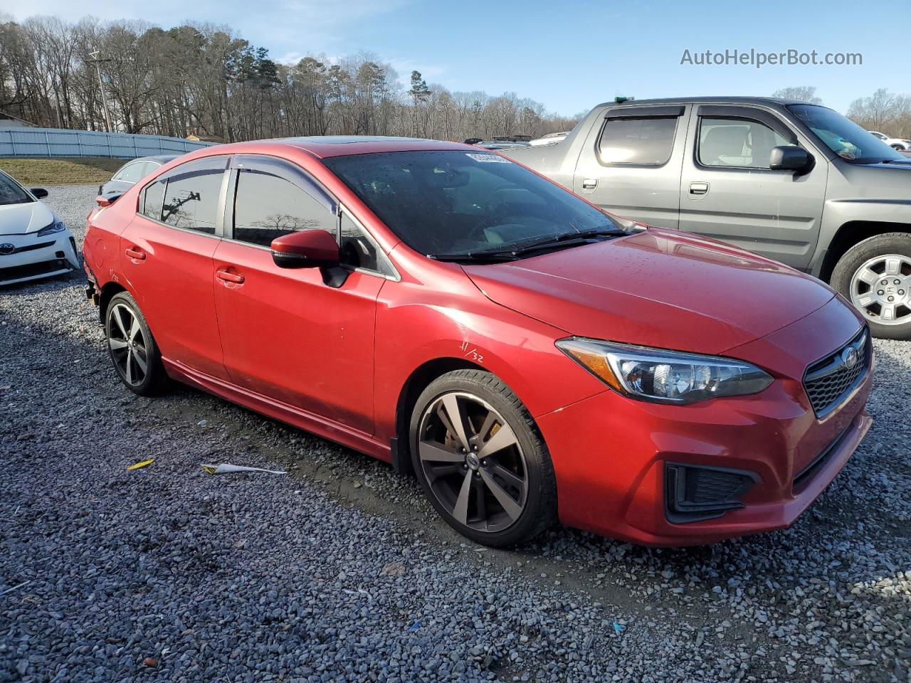 2018 Subaru Impreza Sport Red vin: 4S3GKAL63J3614782