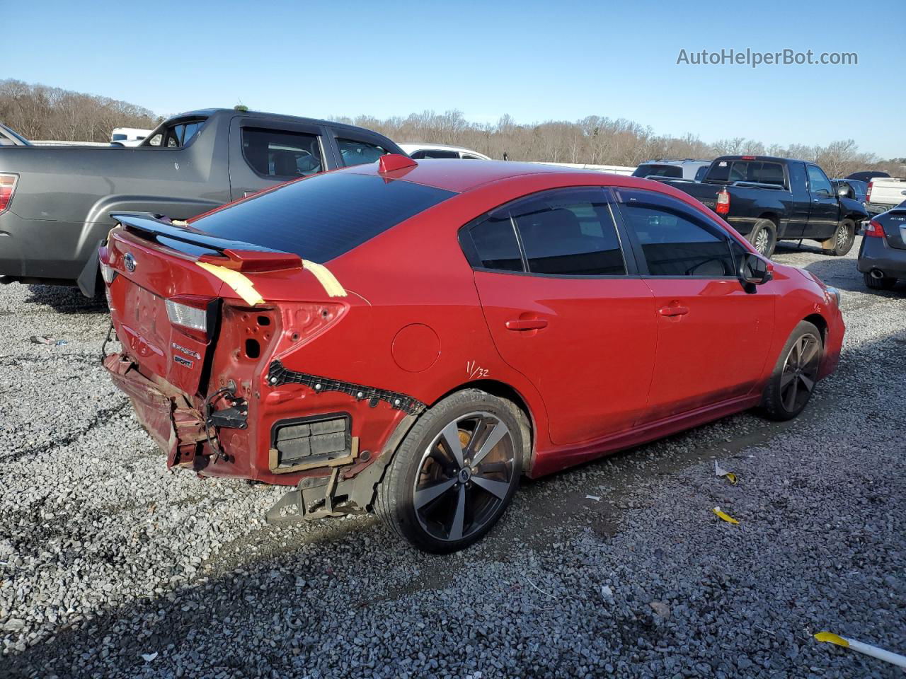 2018 Subaru Impreza Sport Red vin: 4S3GKAL63J3614782