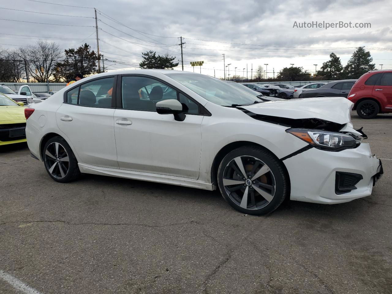 2018 Subaru Impreza Sport White vin: 4S3GKAL67J3619967