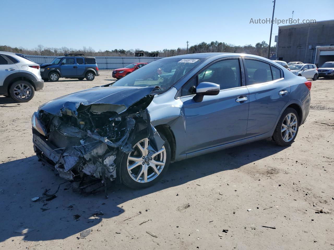 2018 Subaru Impreza Limited Синий vin: 4S3GKAU64J3610982