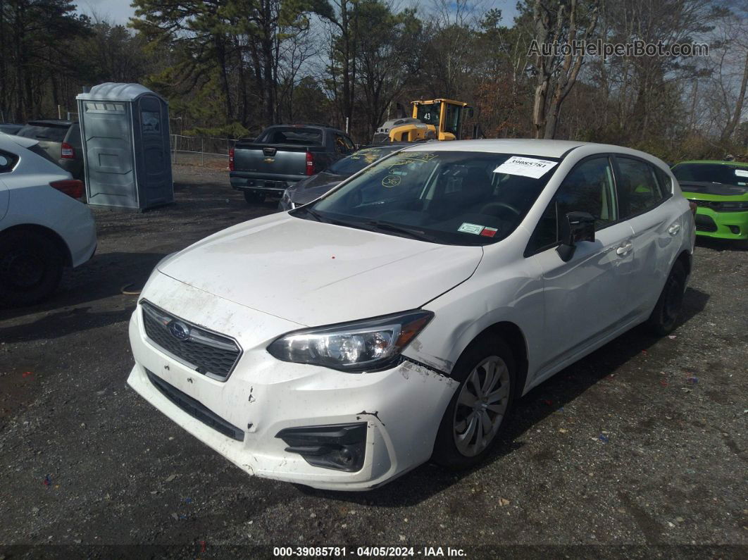 2018 Subaru Impreza 2.0i White vin: 4S3GTAA61J3700186