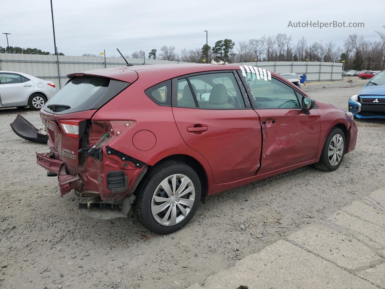 2018 Subaru Impreza  Red vin: 4S3GTAA64J3739483