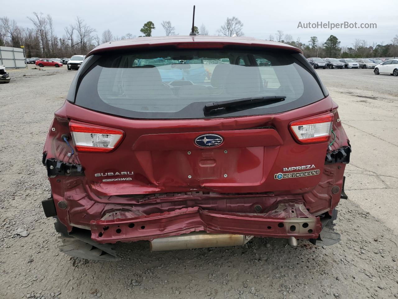 2018 Subaru Impreza  Red vin: 4S3GTAA64J3739483