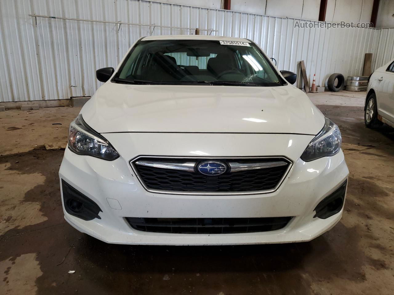 2018 Subaru Impreza  White vin: 4S3GTAA65J3738889