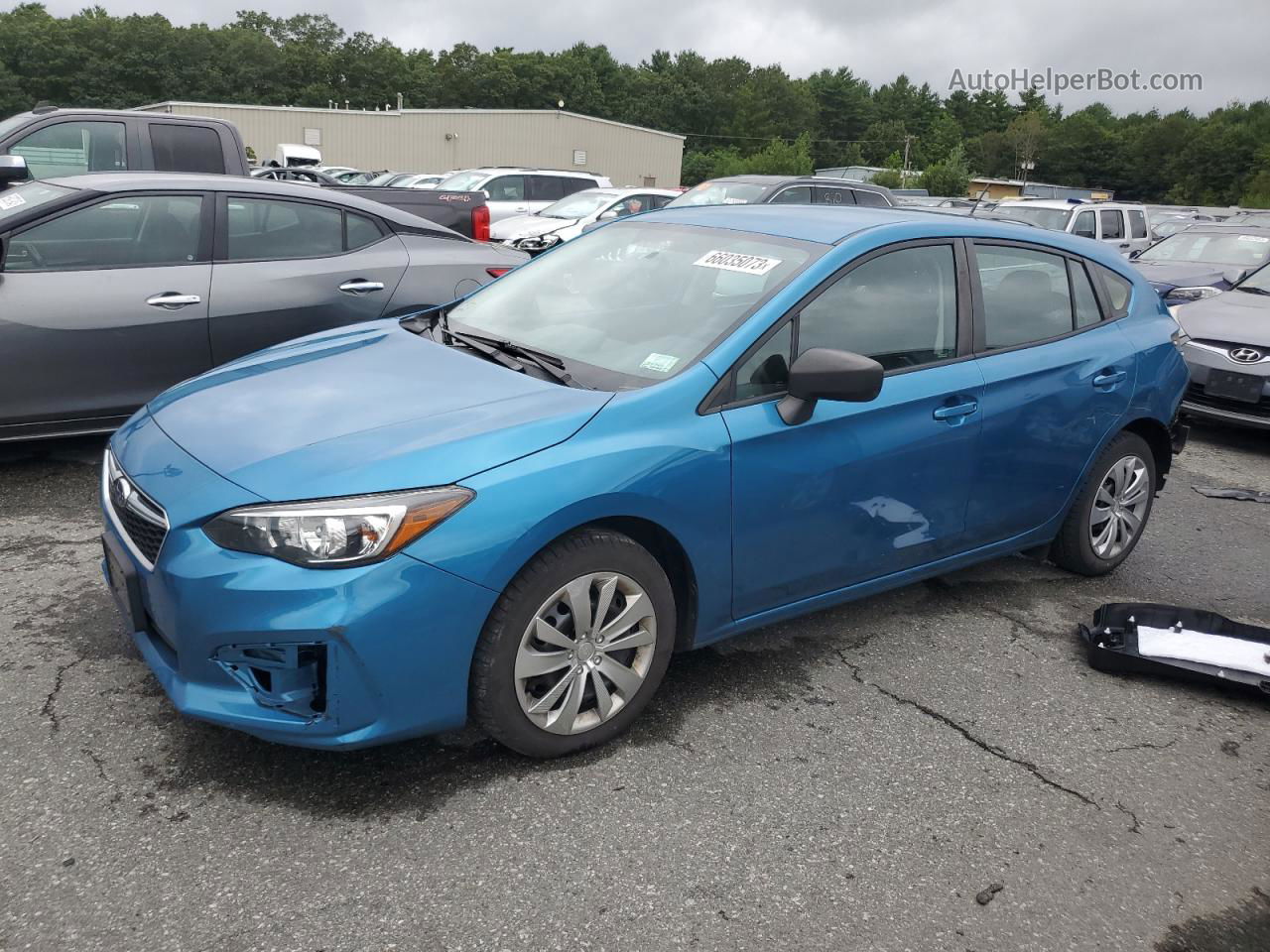 2018 Subaru Impreza  Blue vin: 4S3GTAA66J3740988