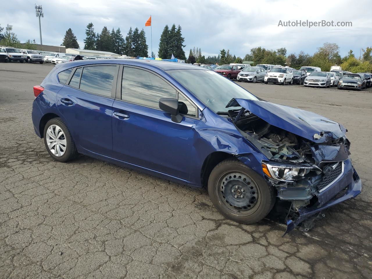 2018 Subaru Impreza  Blue vin: 4S3GTAA69J3749989