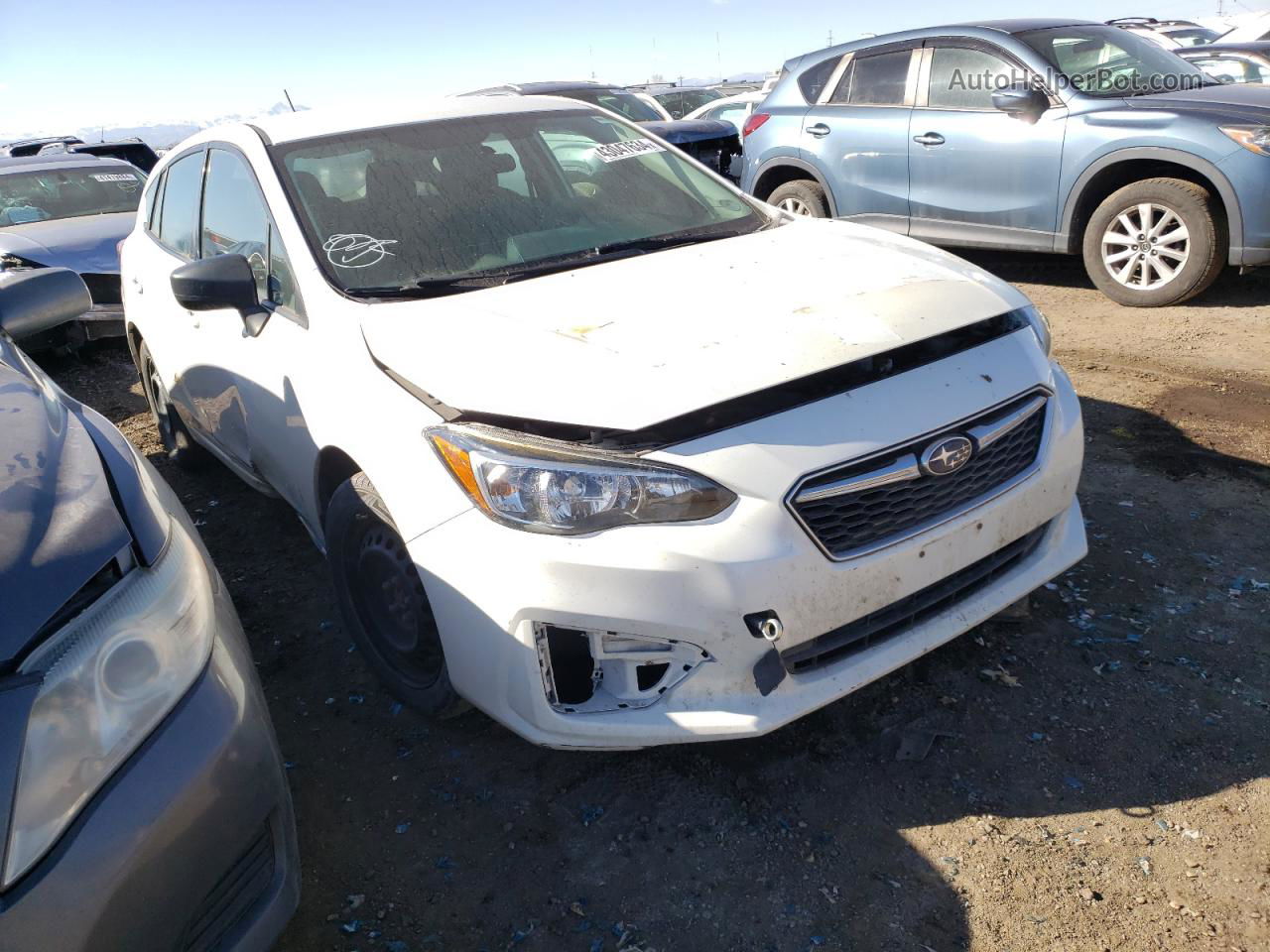 2018 Subaru Impreza  White vin: 4S3GTAA6XJ3700686