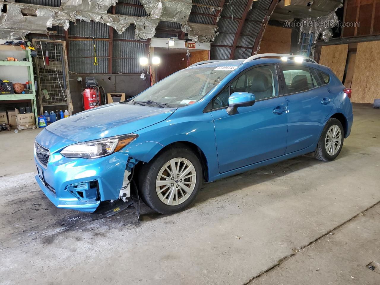 2018 Subaru Impreza Premium Blue vin: 4S3GTAB60J3715115