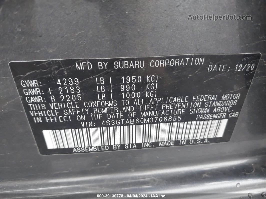 2021 Subaru Impreza 5-door Черный vin: 4S3GTAB60M3706855