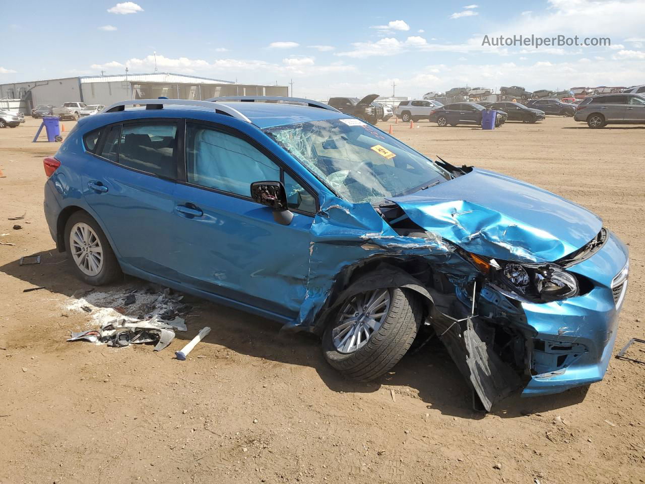 2018 Subaru Impreza Premium Blue vin: 4S3GTAB61J3701109