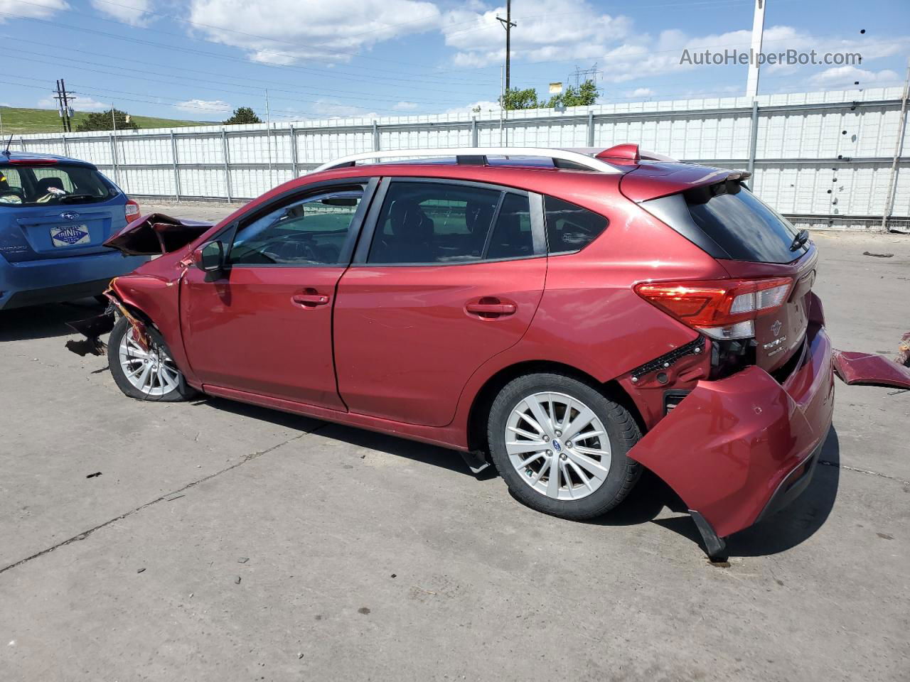 2018 Subaru Impreza Premium Burgundy vin: 4S3GTAB61J3737348