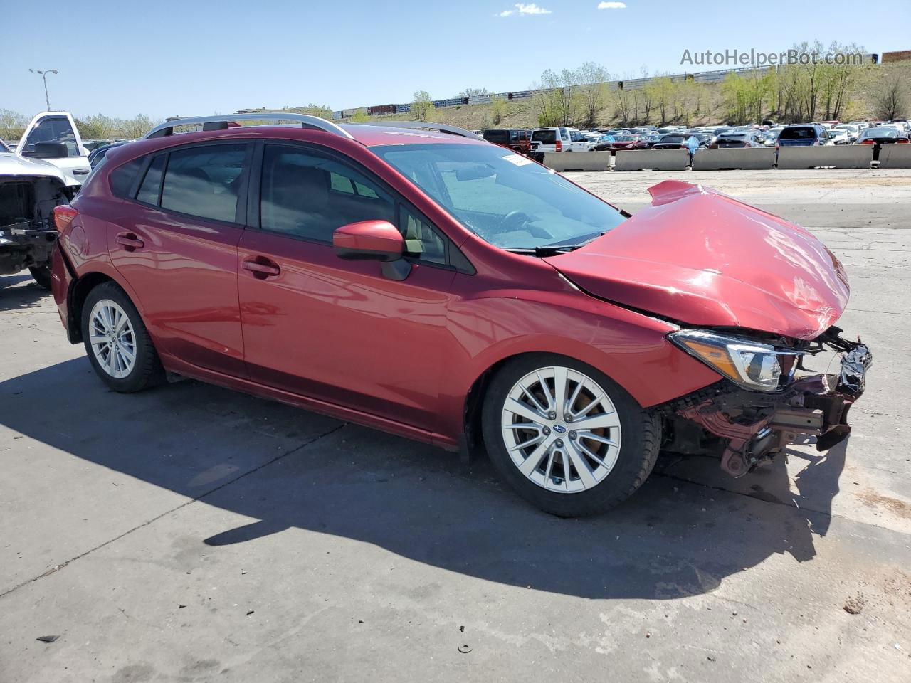 2018 Subaru Impreza Premium Burgundy vin: 4S3GTAB61J3737348