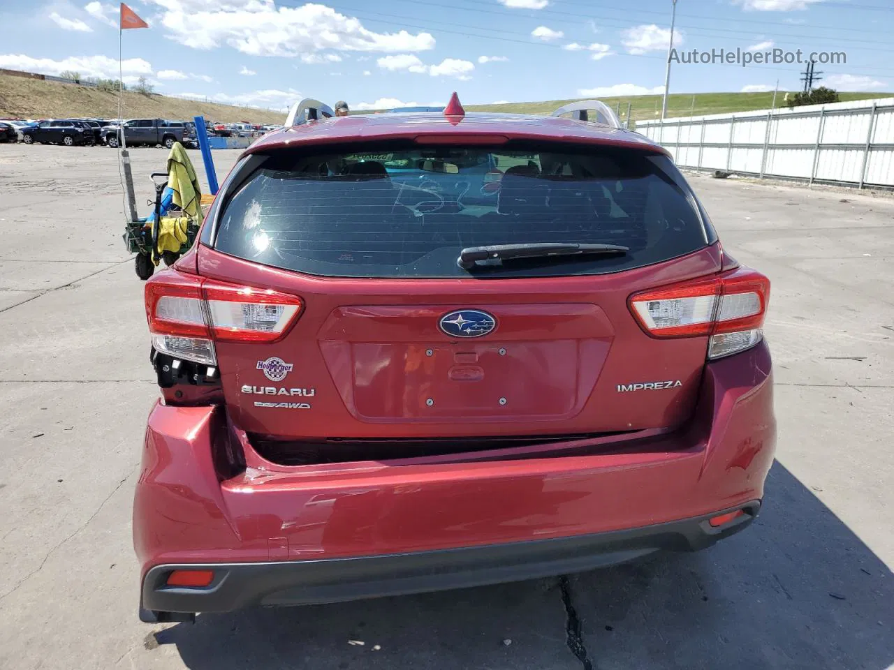 2018 Subaru Impreza Premium Burgundy vin: 4S3GTAB61J3737348