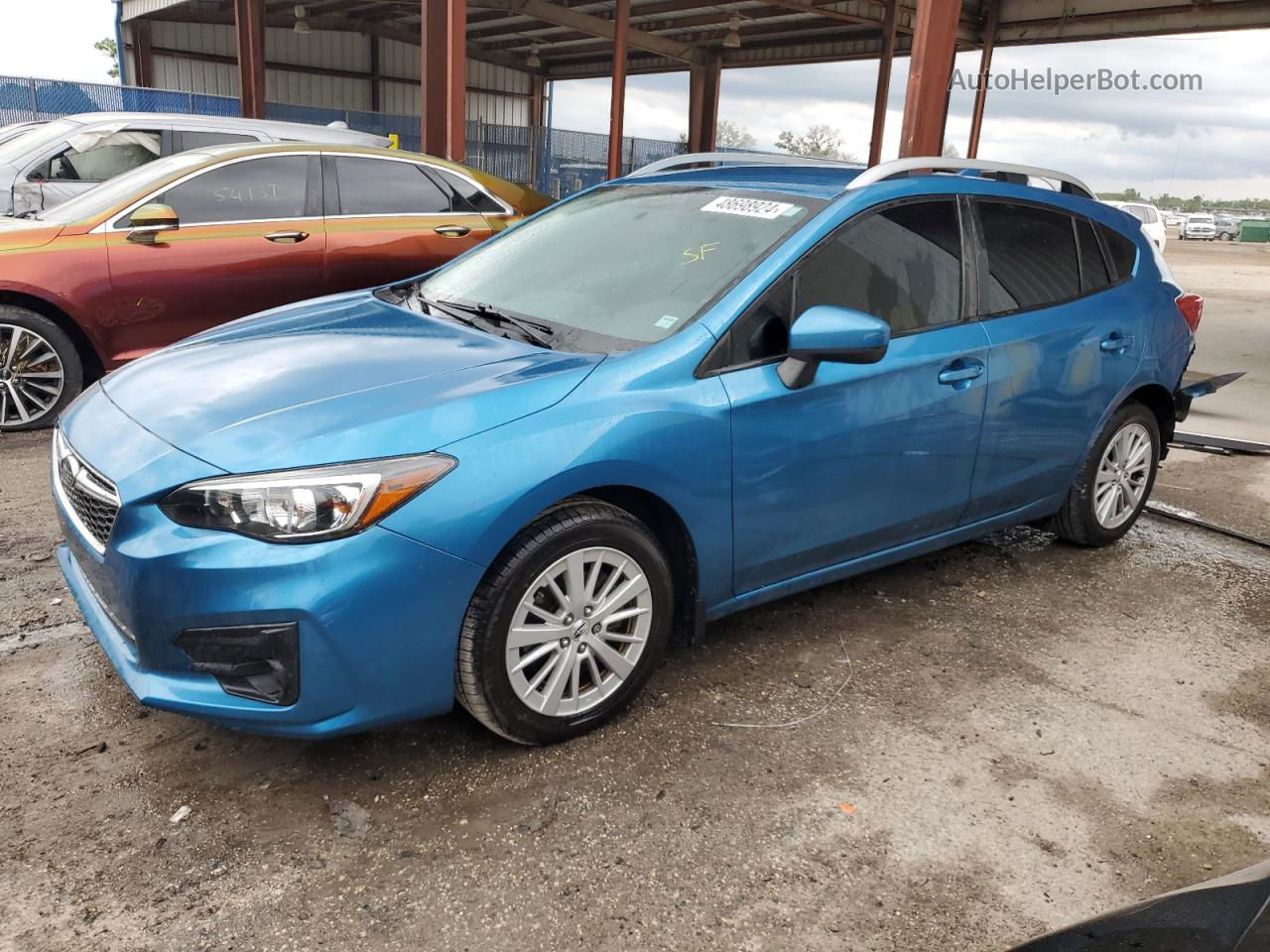 2018 Subaru Impreza Premium Синий vin: 4S3GTAB62J3700938