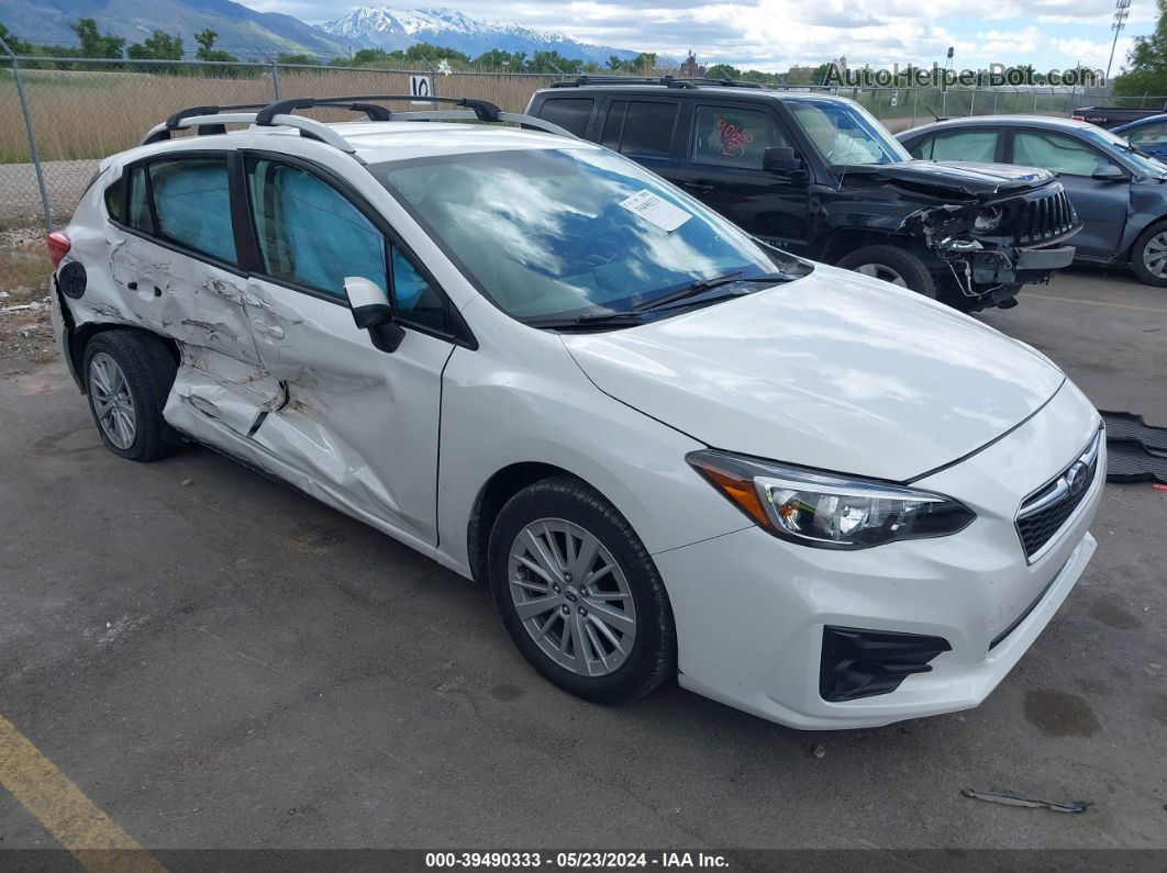 2018 Subaru Impreza 2.0i Premium White vin: 4S3GTAB62J3719473