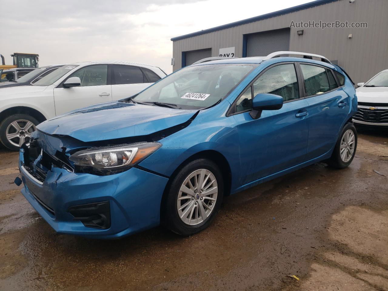 2018 Subaru Impreza Premium Синий vin: 4S3GTAB62J3743658