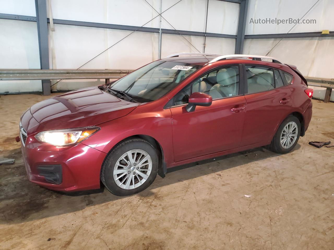 2018 Subaru Impreza Premium Burgundy vin: 4S3GTAB63J3748271