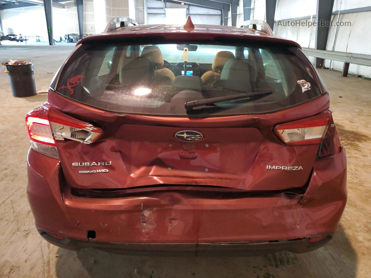 2018 Subaru Impreza Premium Burgundy vin: 4S3GTAB63J3748271