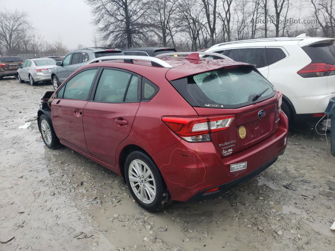 2018 Subaru Impreza Premium Red vin: 4S3GTAB65J3705793