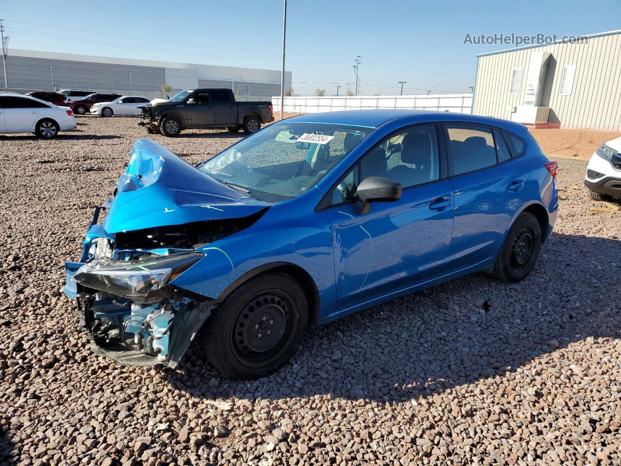 2021 Subaru Impreza  Blue vin: 4S3GTAB65M3706303