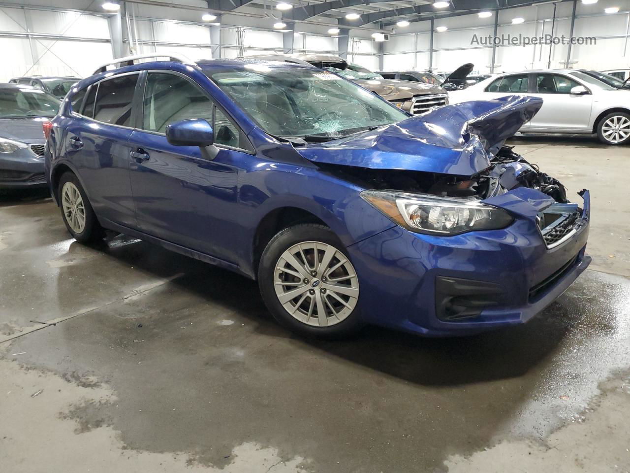 2018 Subaru Impreza Premium Синий vin: 4S3GTAB66J3700795