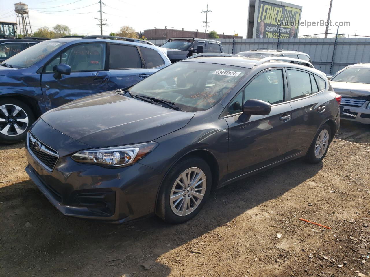 2018 Subaru Impreza Premium Серебряный vin: 4S3GTAB66J3723204