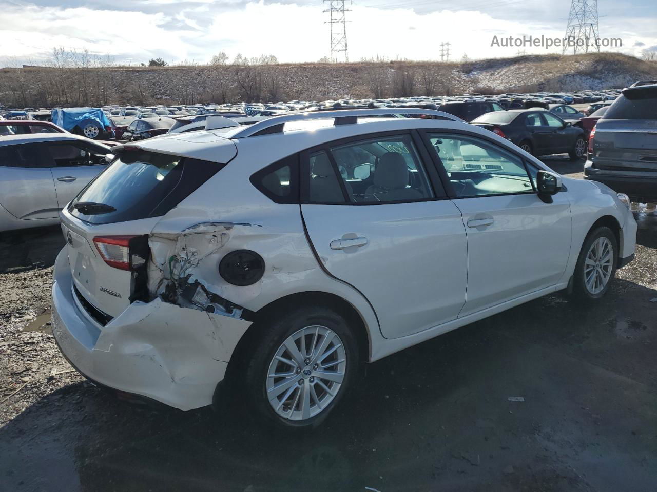 2018 Subaru Impreza Premium White vin: 4S3GTAB66J3737653